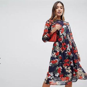 Boohoo Floral Midi Dress
